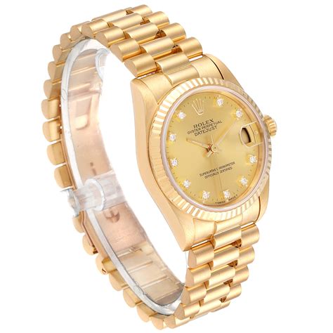 rolex president datejust 18k gold watch|Rolex Datejust 31 white gold.